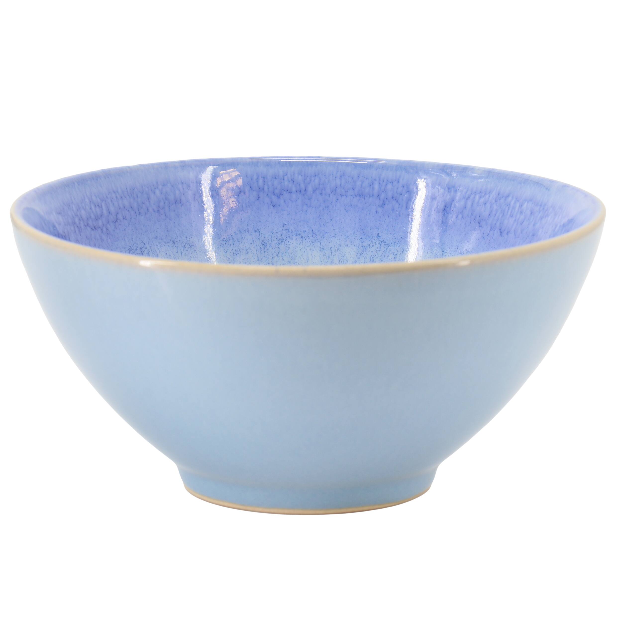 Alt View 1. Gibson - Meritage Windsor 8 Piece 6 Inch Round Stoneware Footed Bowl Set in Sea Blue - Blue.
