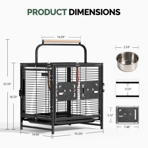 PRODUCT DIMENSIONS

- 14.09"
- 3.54"
- 25.59"
- 0.59"
- 18.70"
- 5.12"
- 7.48"
- 14.06"
- 19.09"