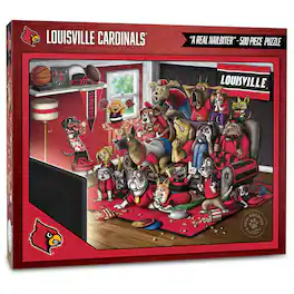 YouTheFan - Louisville Cardinals Purebred Fans 18'' x 24'' A Real Nailbiter 500-Piece Puzzle - Multicolor