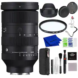 Sigma - 28-105mm f/2.8 DG DN Art Lens for Sony E Mount with Advance Accessories and Travel Bundle | 636965 - Black