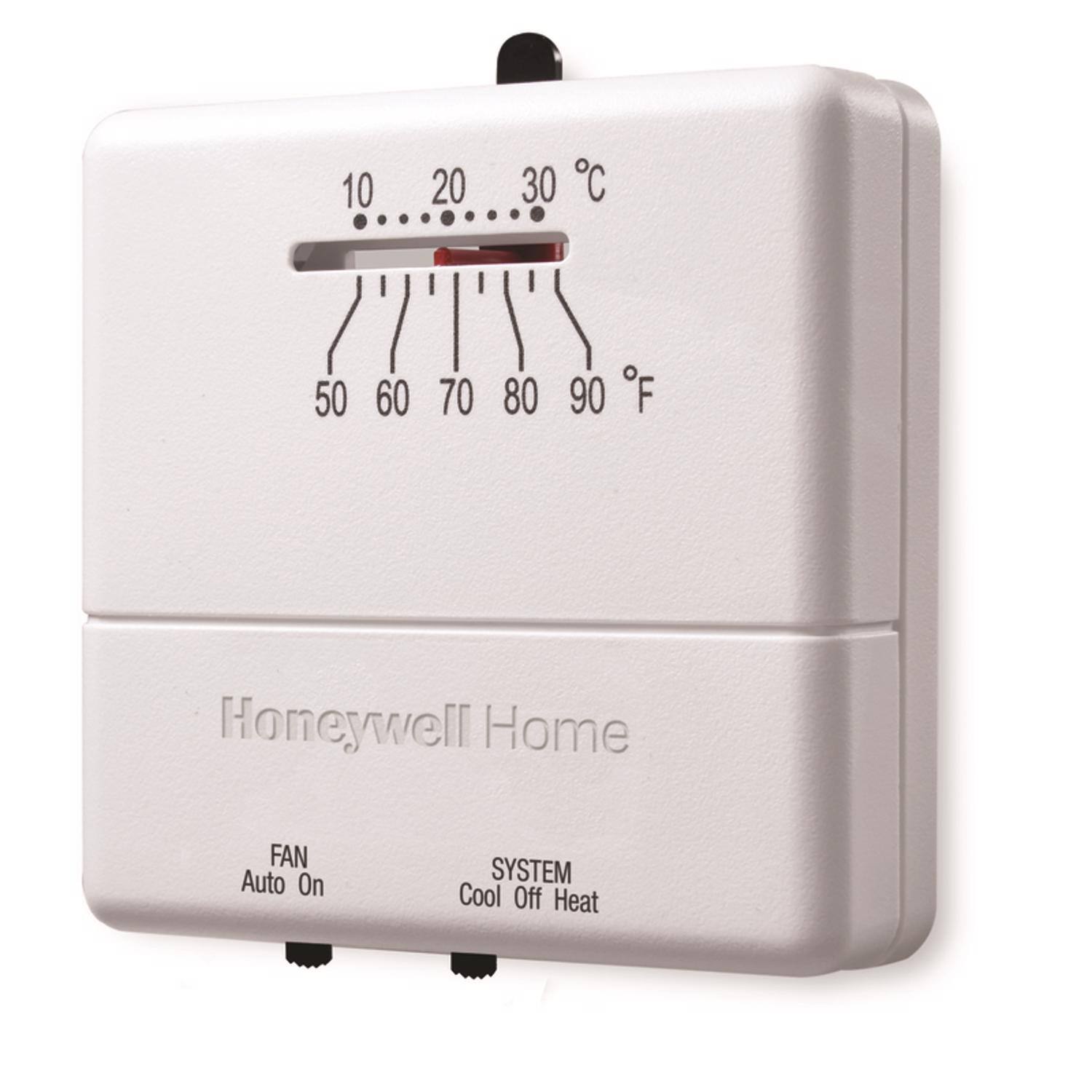 10 20 30 C 50 60 70 80 90 F  
Honeywell Home  
FAN Auto On  
SYSTEM Cool Off Heat