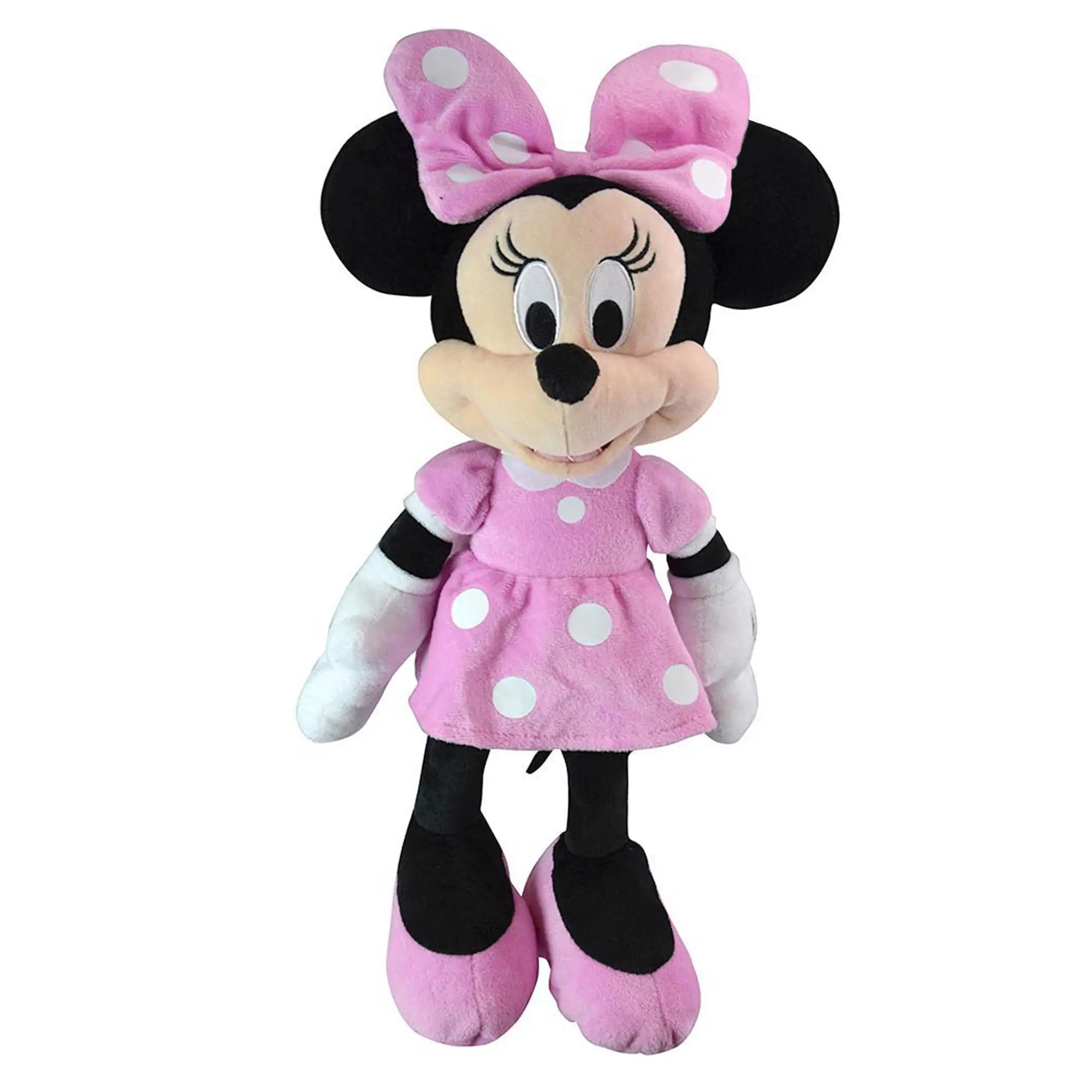 Front. Disney - Disney Mickey Mouse Clubhouse 15.5 Inch Plush - Minnie Pink Dress - Pink.