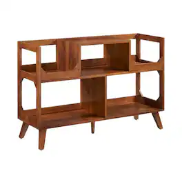 Crosley Furniture - Asheville Large Record Player Stand With Vinyl Storage - Walnut