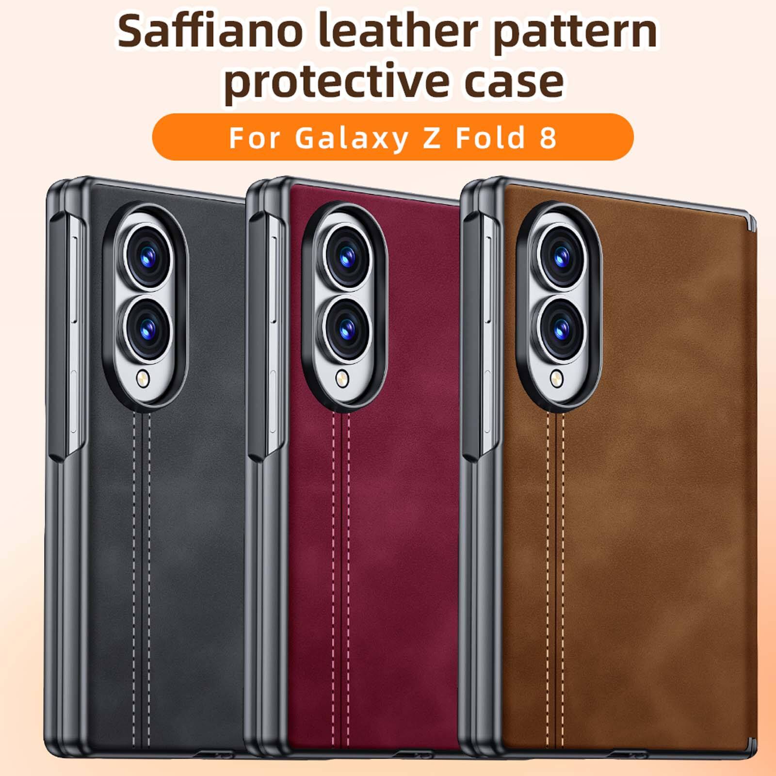 Saffiano leather pattern protective case  
For Galaxy Z Fold 8