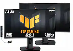 ASUS 27" GAMING TUF
FHD 1920x1080
3000:1 Contrast Ratio
240 Hz Refresh Rate