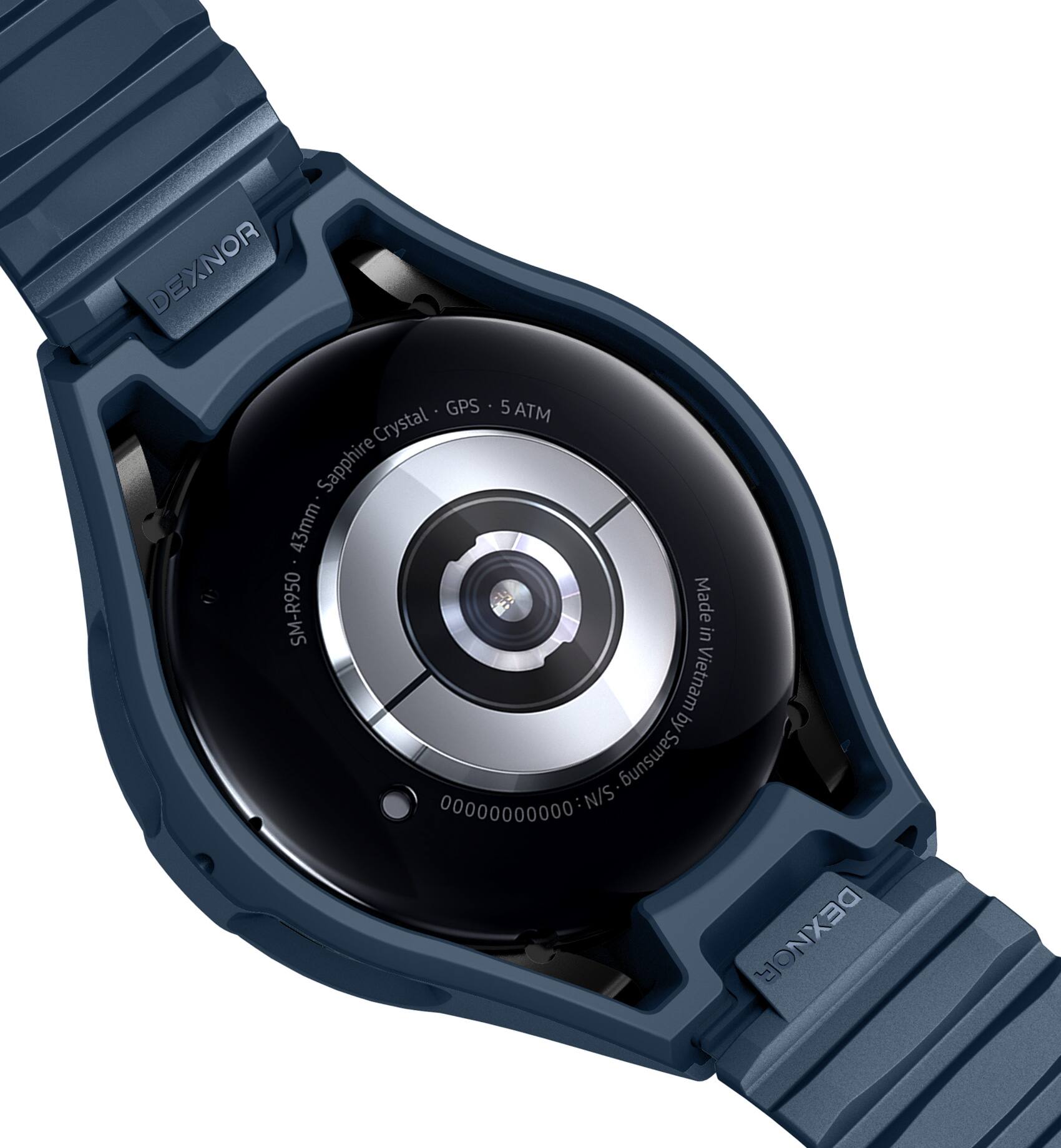 DEXNOR GPS 5 ATM Crystal Sapphire 43mm SM-R950 Made in Vietnam by Samsung 00000000000 N/S