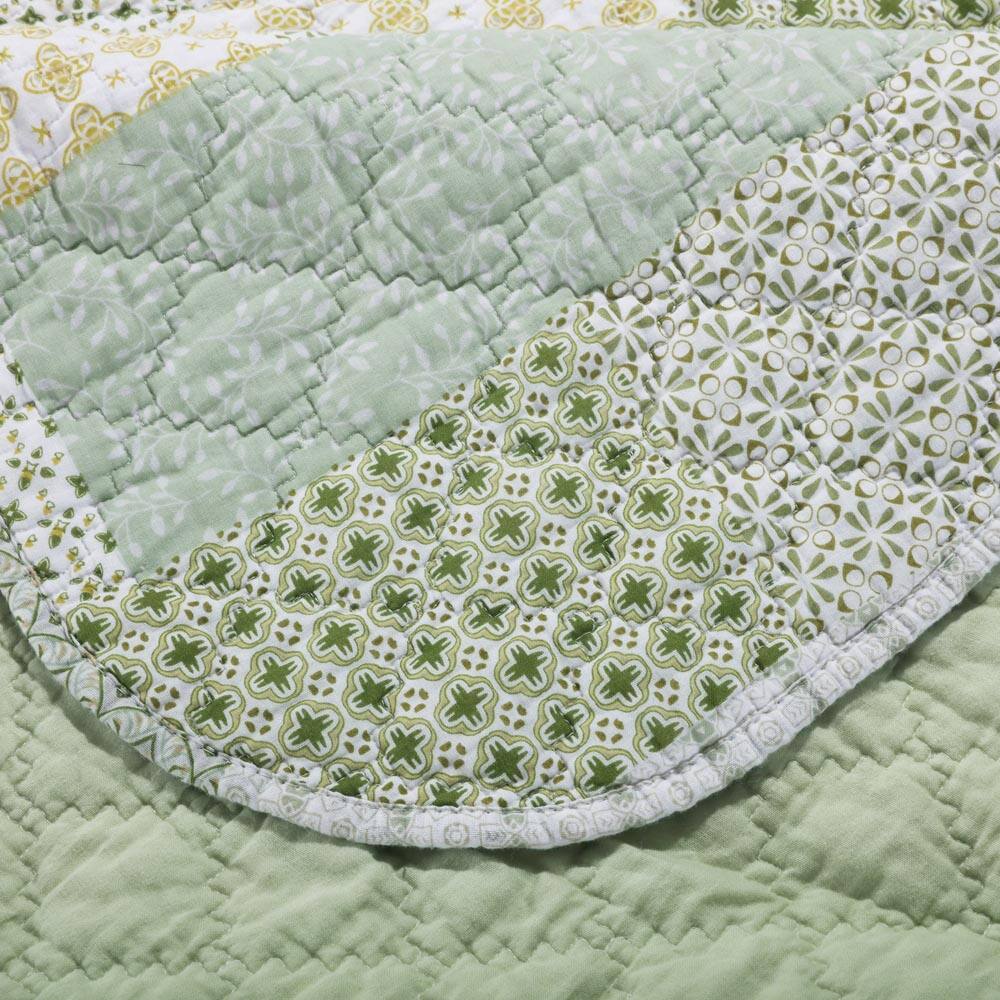 Back. BreeBe - Juniper Quilt Set 3-Piece Full/Queen - Sage.