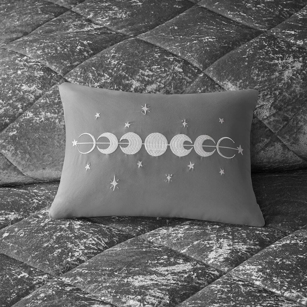 Alt View 2. Gracie Mills - Gracie Mills Andrea Velvet Comforter Set with Throw Pillow - Grey.