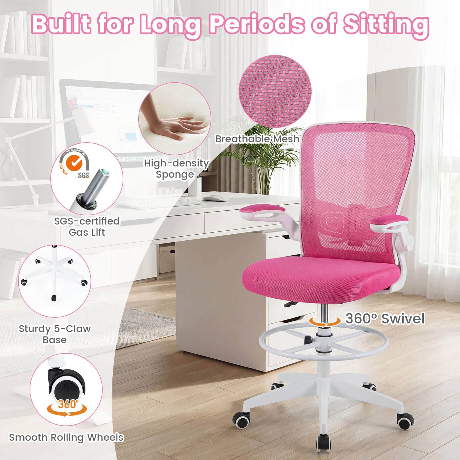 Built for Long Periods of Sitting

- Breathable Mesh
- High-density Sponge
- SGS-certified Gas Lift
- Sturdy 5-Claw Base
- 360° Swivel
- Smooth Rolling Wheels