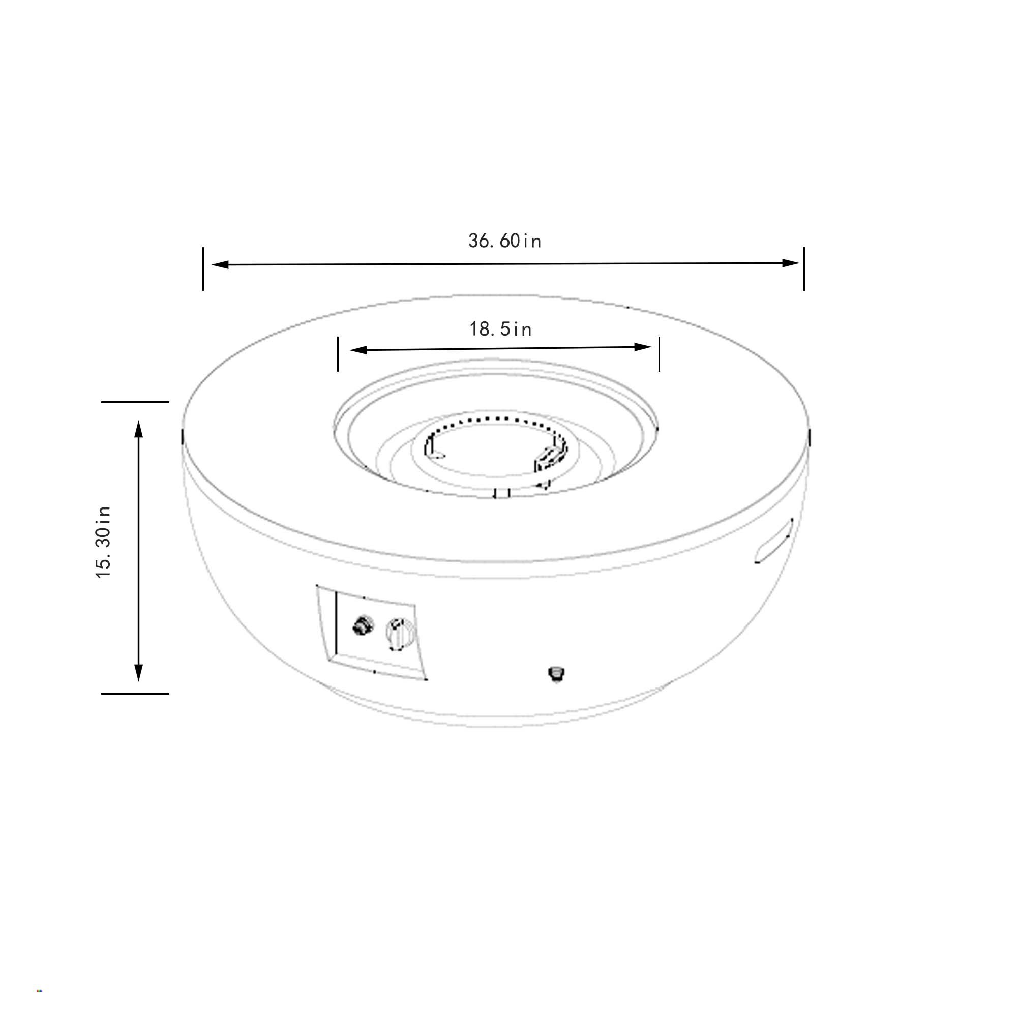 36.60in  
18.5in  
15.30in
