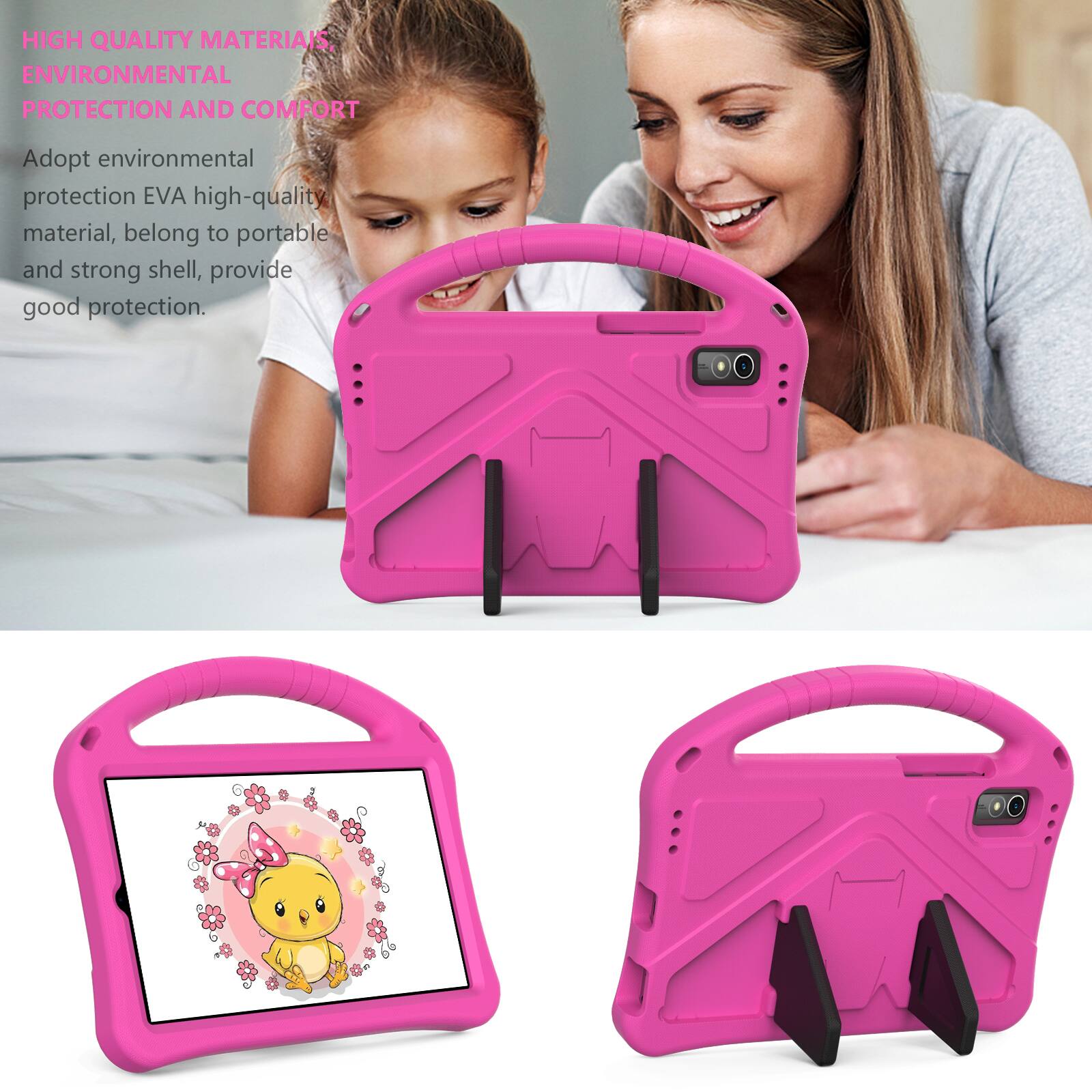 HIGH QUALITY MATERIALS, ENVIRONMENTAL PROTECTION AND COMFORT

Adopt environmental protection EVA high-quality material, belong to portable and strong shell, provide good protection.
