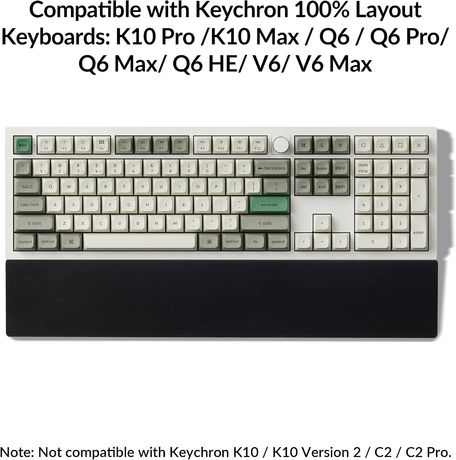 Keychron Silicone Palm Rest for K10 Pro, K10 Max, Q6, Q6 Pro and V6 ...