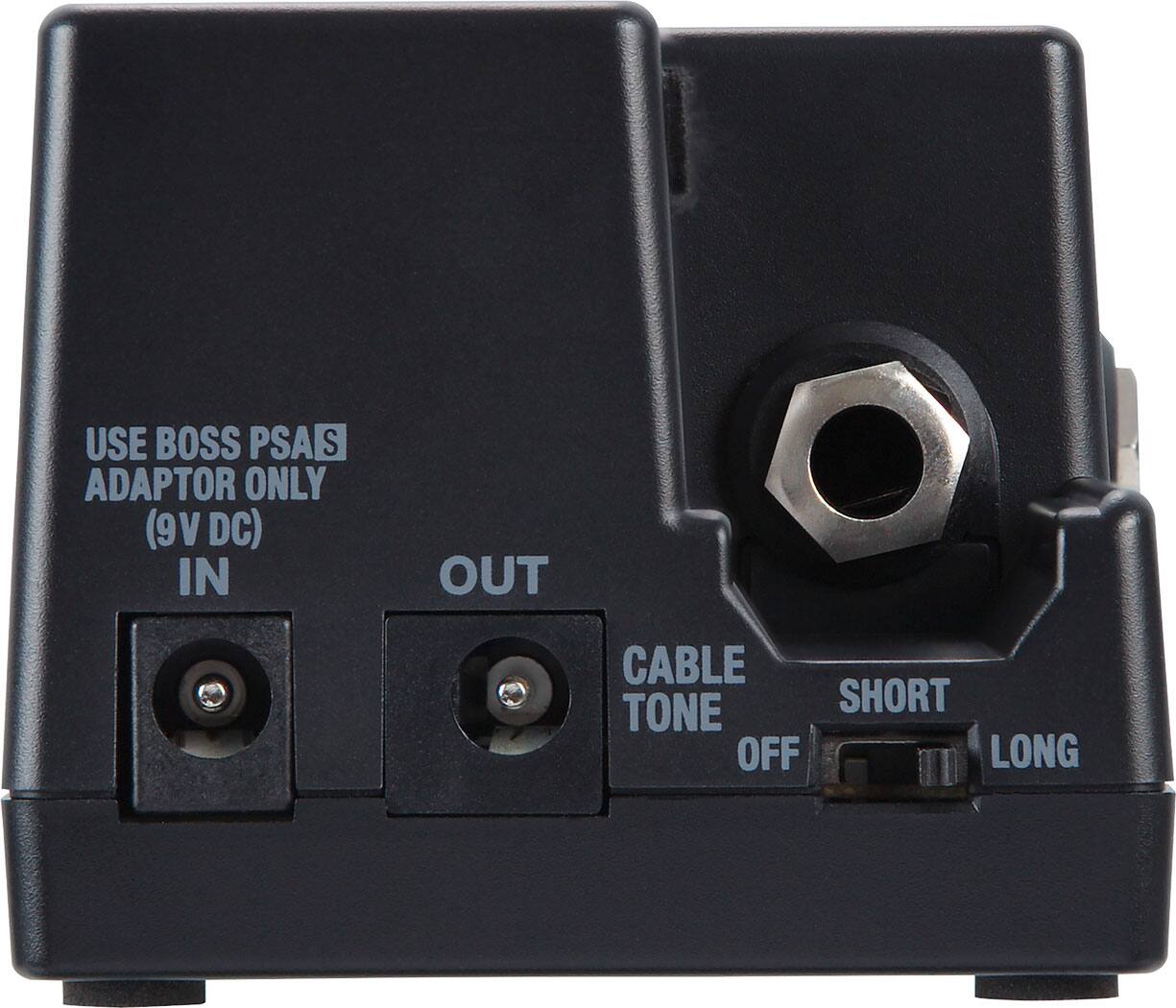 USE BOSS PSA(S) ADAPTOR ONLY (9V DC)  
IN  
OUT  
CABLE TONE  
OFF  
SHORT  
LONG