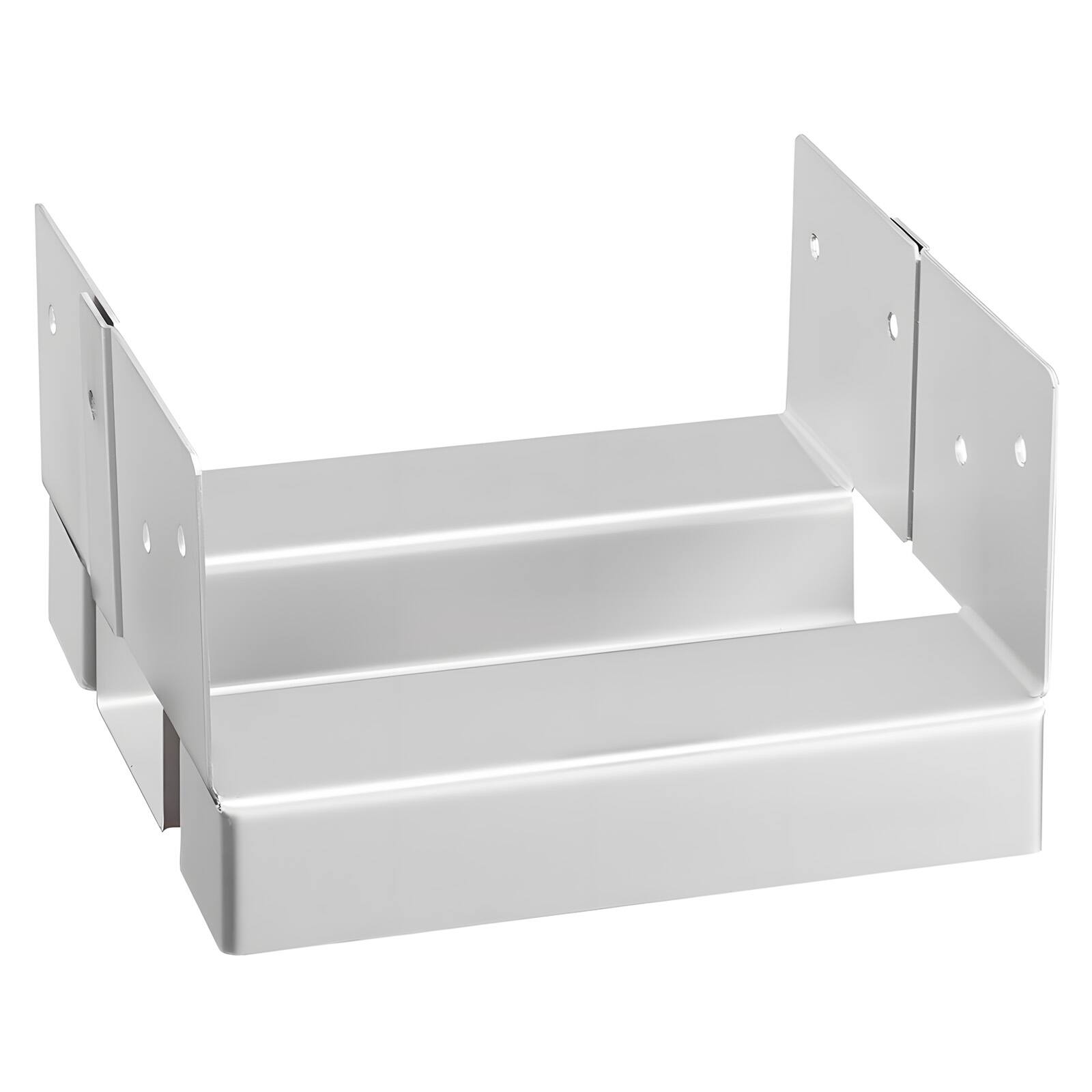 Alt View 5. VEVOR - 6x6 Post Base 10 Pcs, Inner Size 5.49x5.57inch/139.5x141.5mm Concrete Post Anchor, Heavy-Duty Zinc-Plated Carbon Steel - Silver.