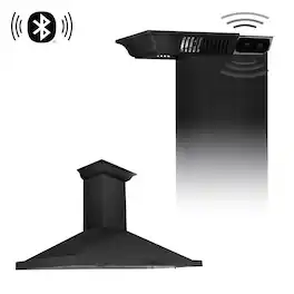 ZLINE - 42 inches - Externally Vented - Wall Range Hood - Black Stainless Steel