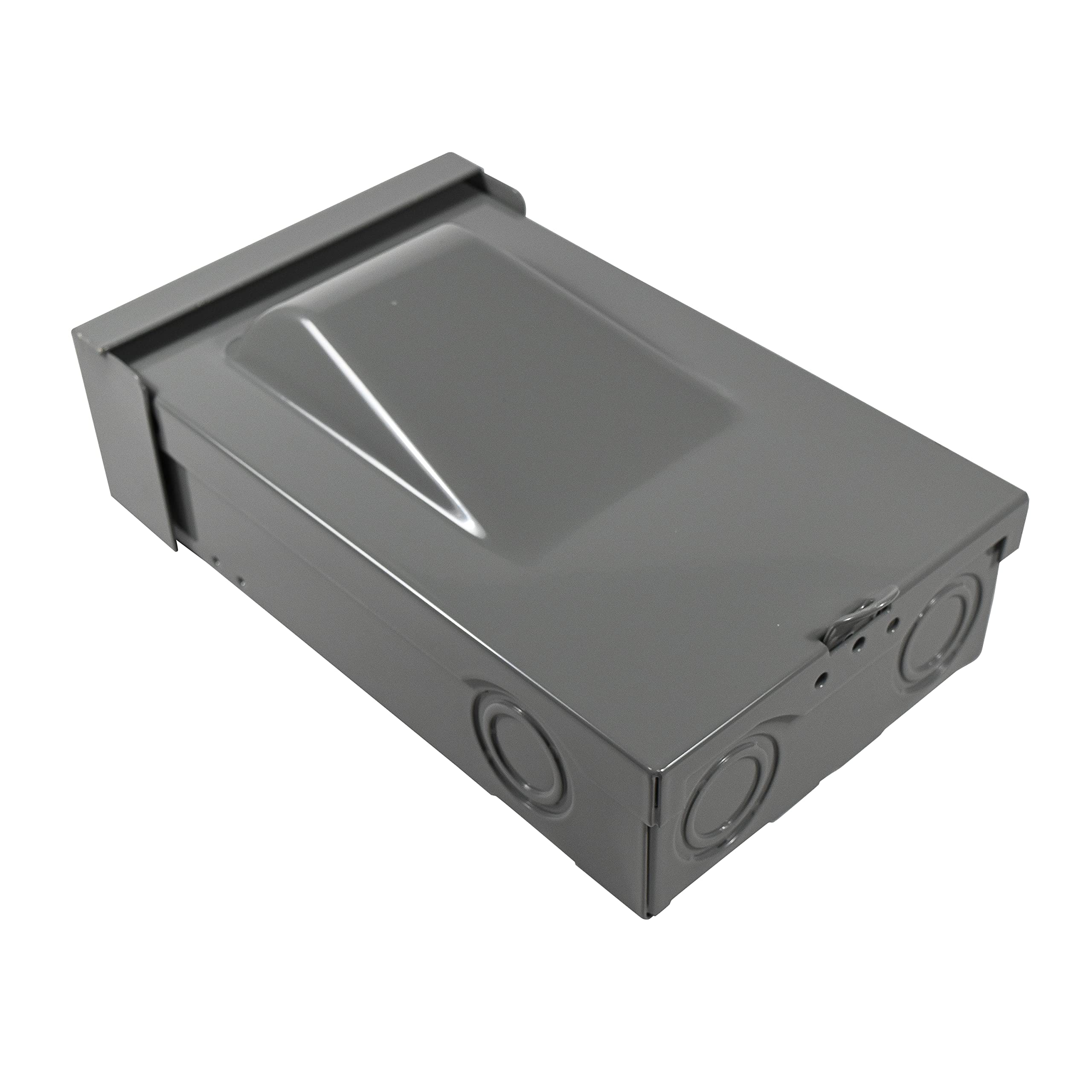 Left. HQRP - Fused A/C Disconnect Switch Pullout 30 A 120-240 VAC Outdoor Type 3R UL Listed - grey.
