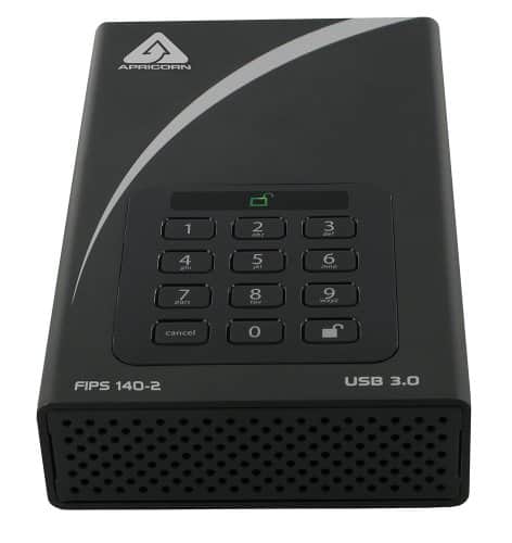 Apricorn - Aegis Padlock DT FIPS - USB 3.0 Desktop Drive - Black