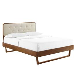 Modway - Bridgette Wood King Platform Bed With Angular Frame - Brown