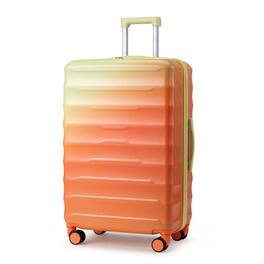 Winado - 28" Carry-on Luggage Trolley PC+ABS Hardside Large Suitcase with Double Spinner Wheels & TSA Lock for Travel Business - Gradient orange