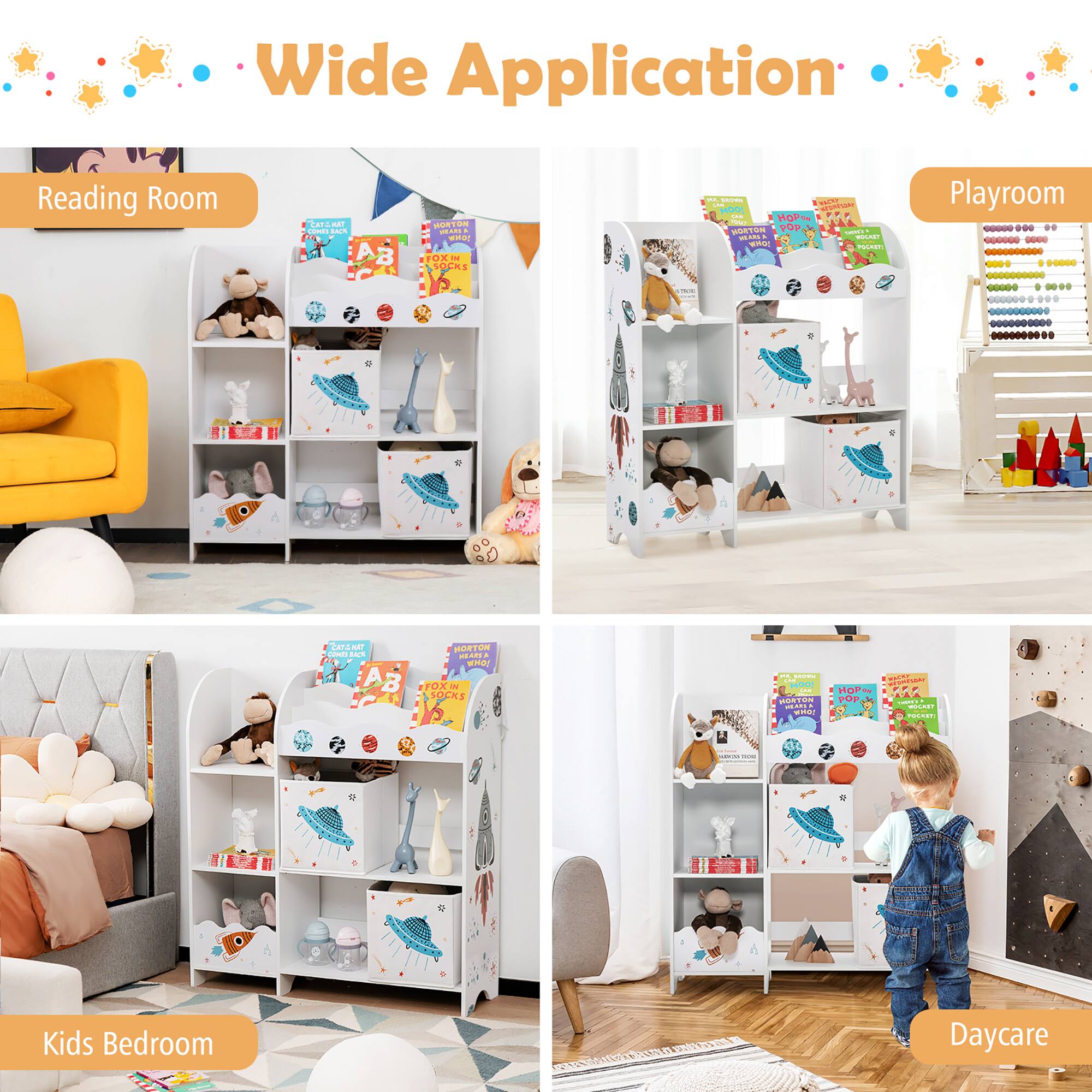 Wide Application

Reading Room

Playroom

Kids Bedroom

Daycare