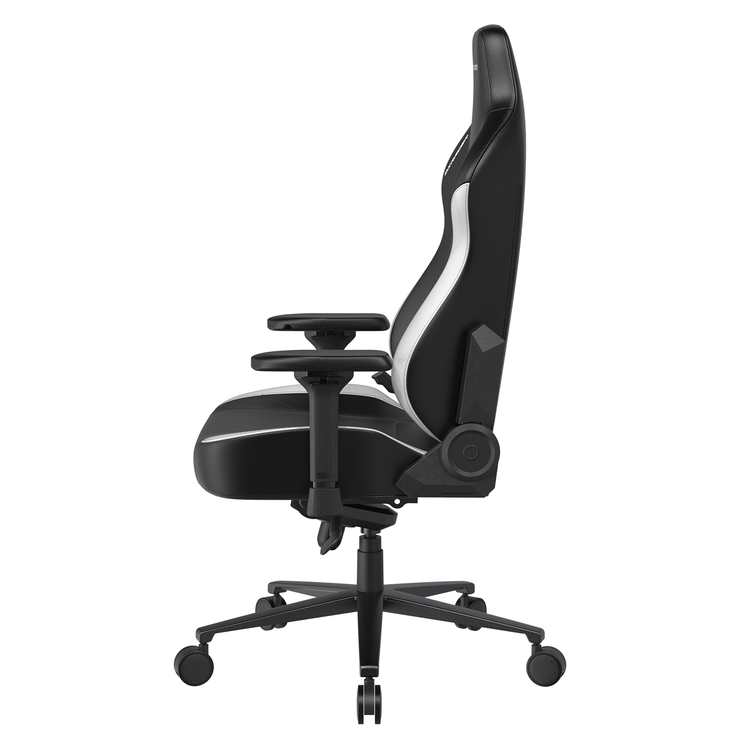 Alt View 1. DXRacer - DXRacer Craft XL Series Gaming Chair – PU Leather, Black and White, Ergonomic Recliner with Magnetic Headrest - Black and White.