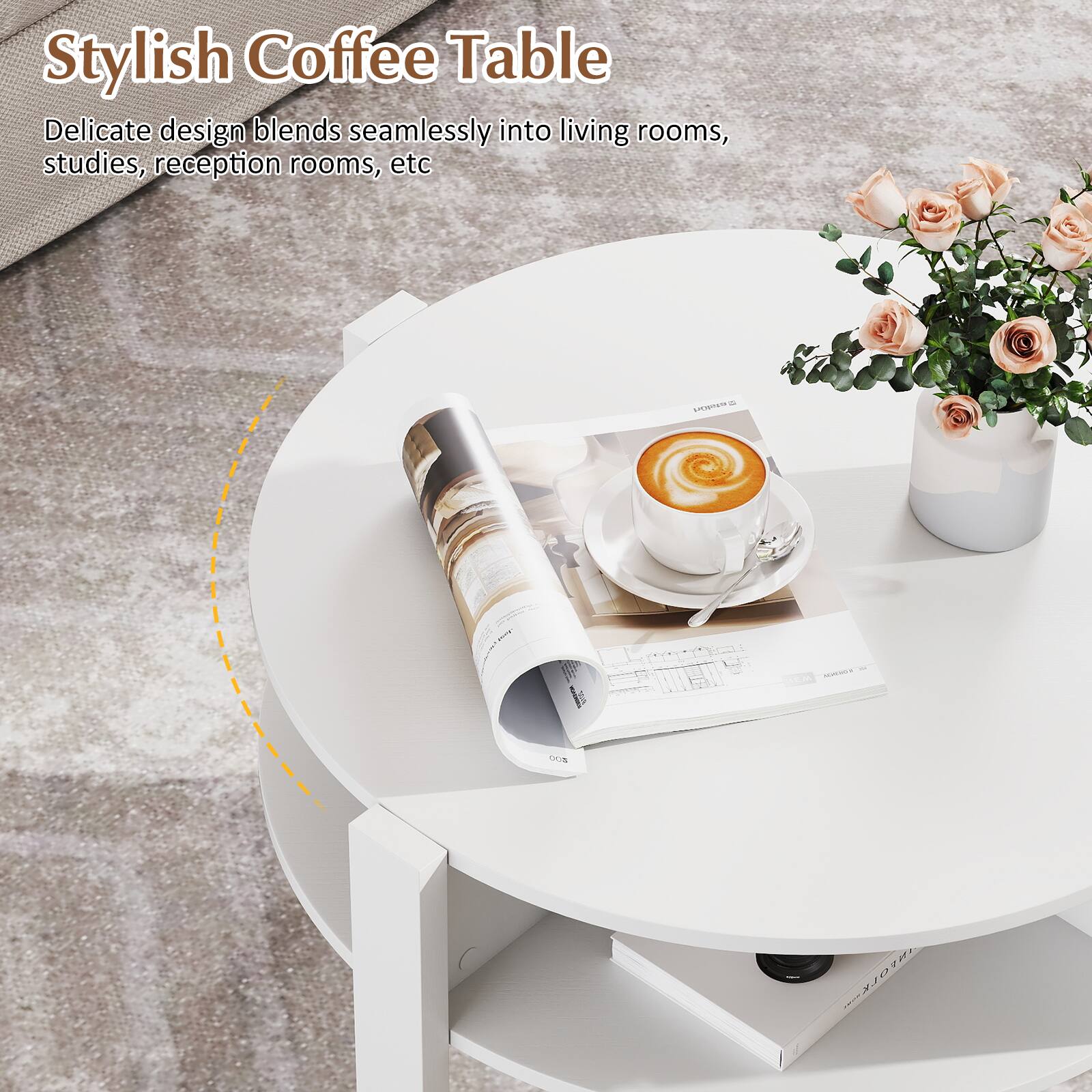 Stylish Coffee Table

Delicate design blends seamlessly into living rooms, studies, reception rooms, etc