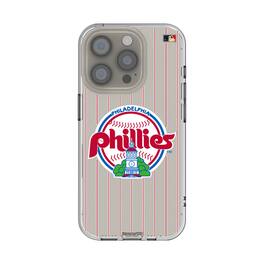 Keyscaper - MLB - Philadelphia Phillies - Cooperstown Pinstripe iPhone Clear Case - 15 - Multicolor