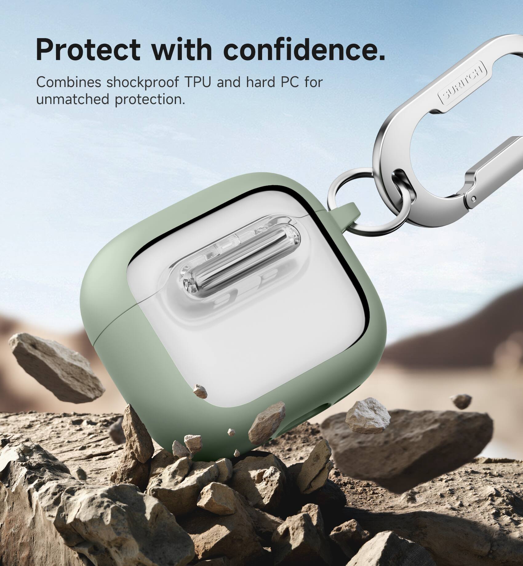 Protect with confidence. Combines shockproof TPU and hard PC for unmatched protection.