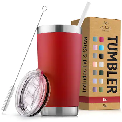 ZULAY KITCHEN
TUMBLER
Includes Lid & Straw
Red
20oz