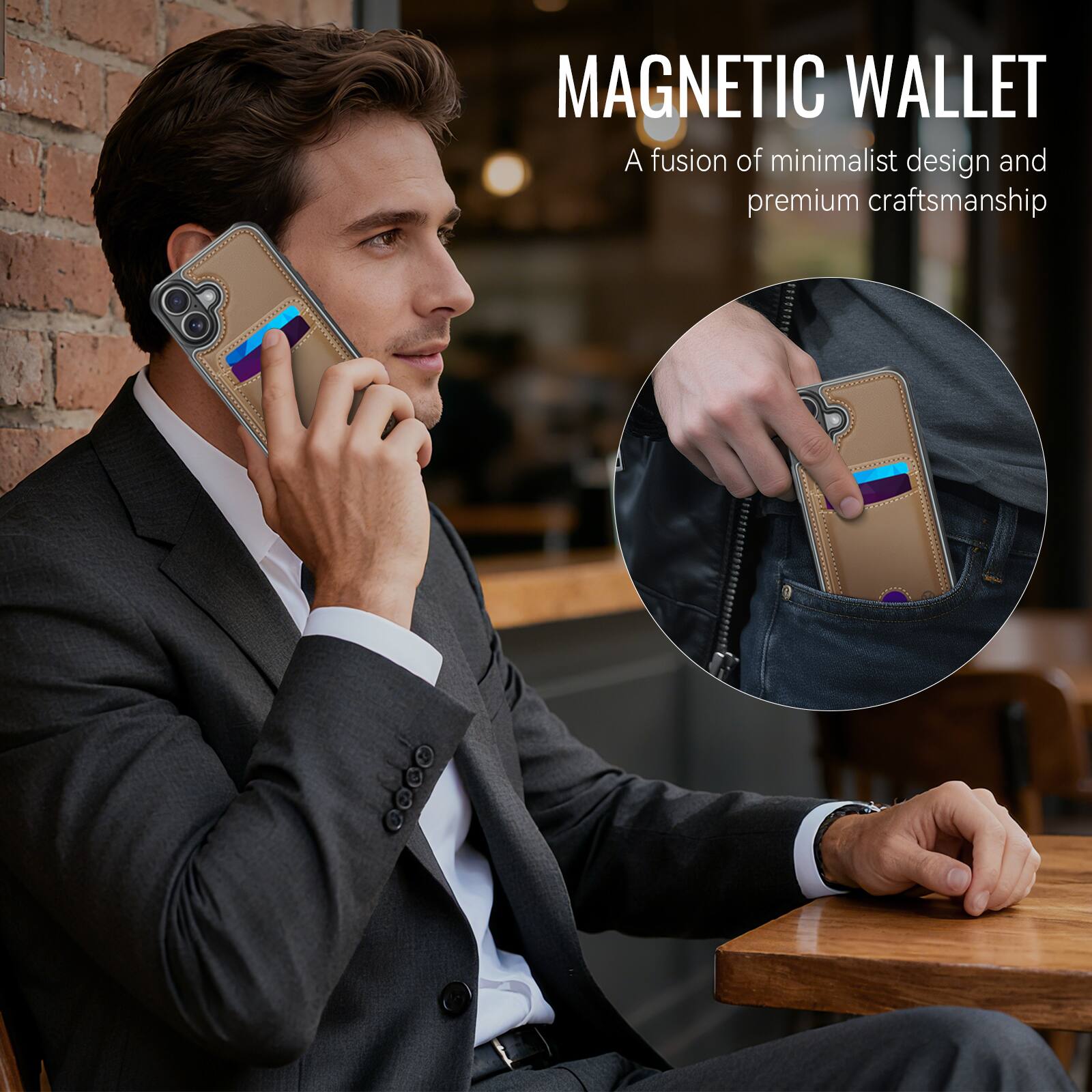 MAGNETIC WALLET  
A fusion of minimalist design and premium craftsmanship