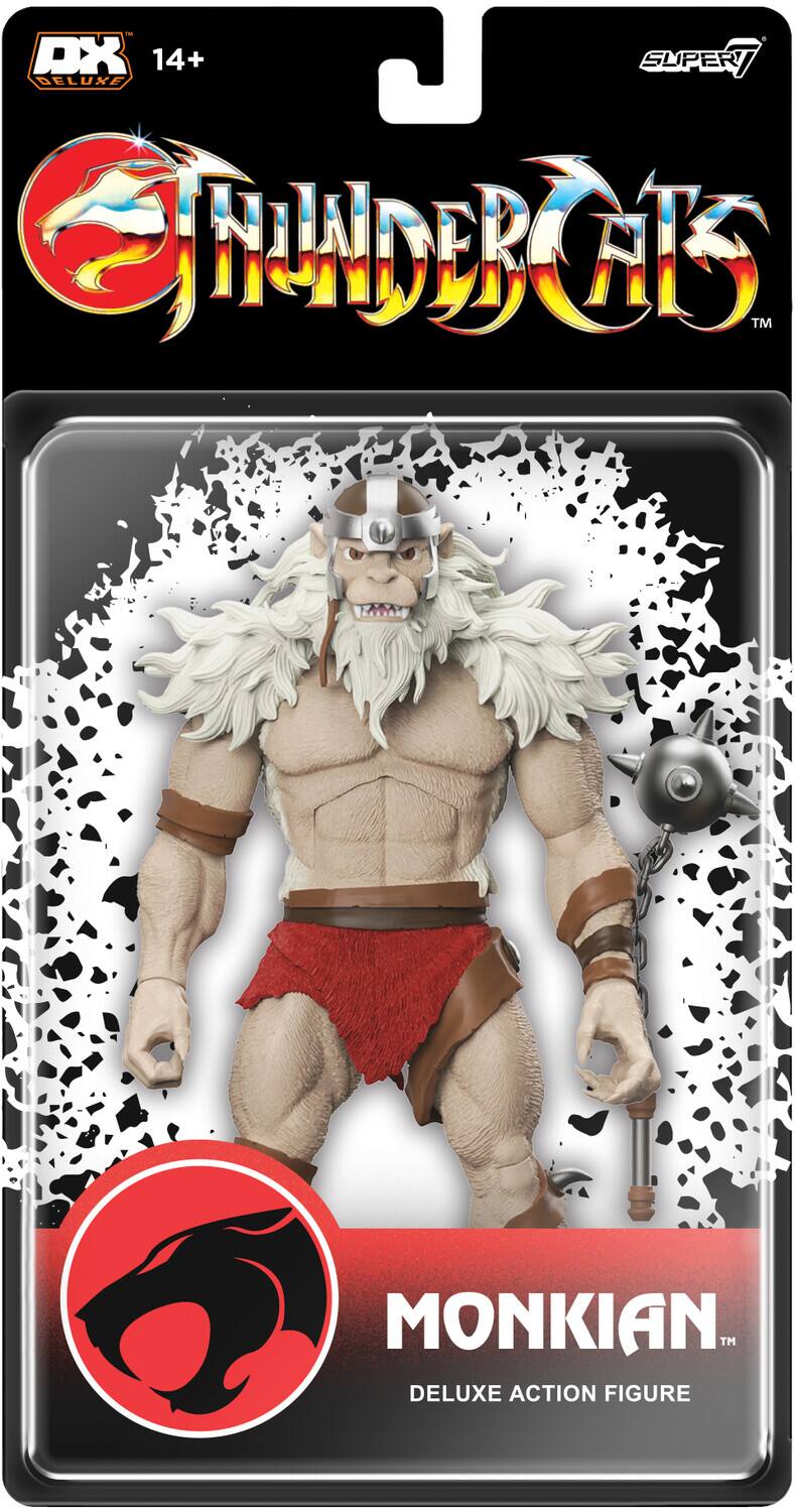 The corrected text is: "DX 14+ SUPER DELUXE MONKIAN™ ACTION FIGURE."