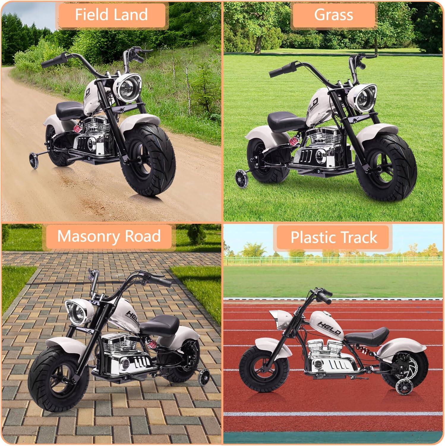 Field Land  
Grass  
Masonry Road  
Plastic Track