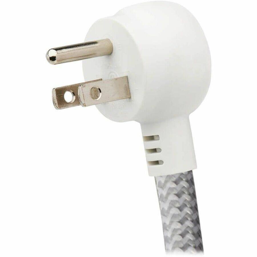 Alt View 1. Tripp Lite - Eaton Tripp Lite Series Safe-IT 32W 2-Outlet Power Strip - 5-15R Outlets, 3 USB Ports, 6 ft. (1.8 m) Cord, Antimicrobial - White.