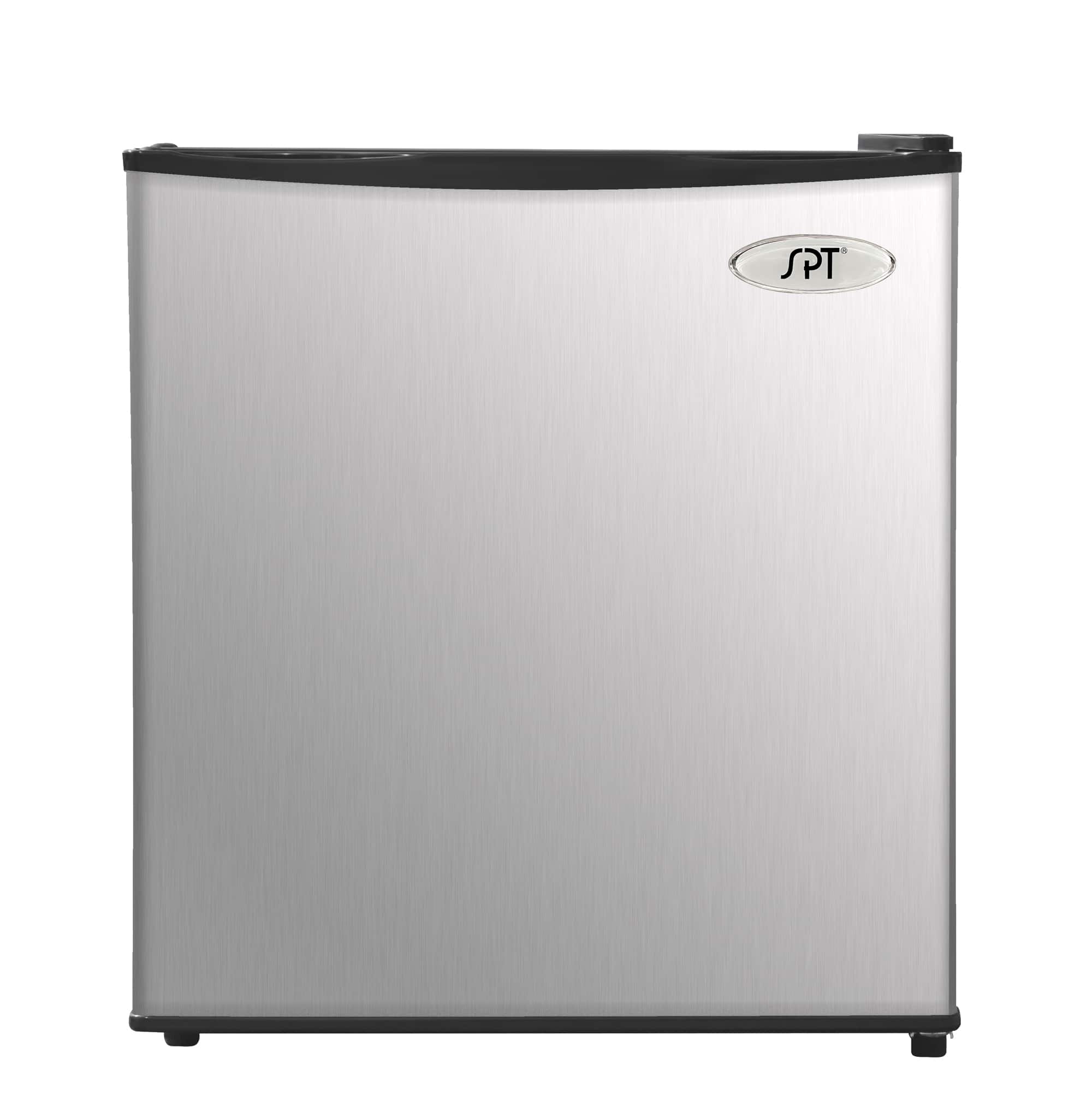 SPT 1.7 cu. ft. Compact Refrigerator Stainless steel and black RF