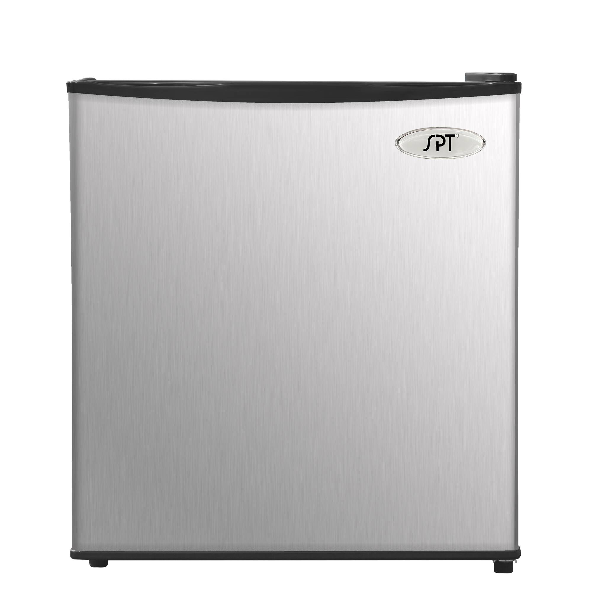 Alt View 2. SPT - 1.7 cu. ft. Compact Refrigerator - Stainless steel and black.