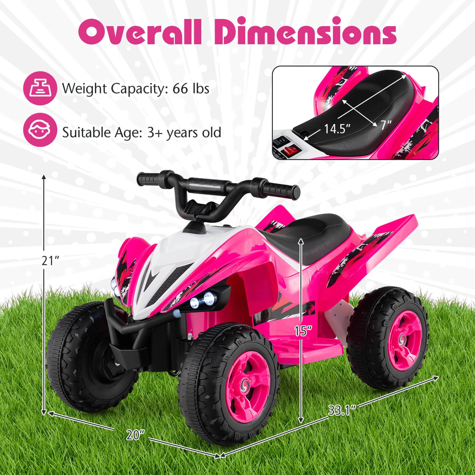 Overall Dimensions  
Weight Capacity: 66 lbs  
Suitable Age: 3+ years old  

14.5"  
7"  
21"  
15"  
33.1"  
20"