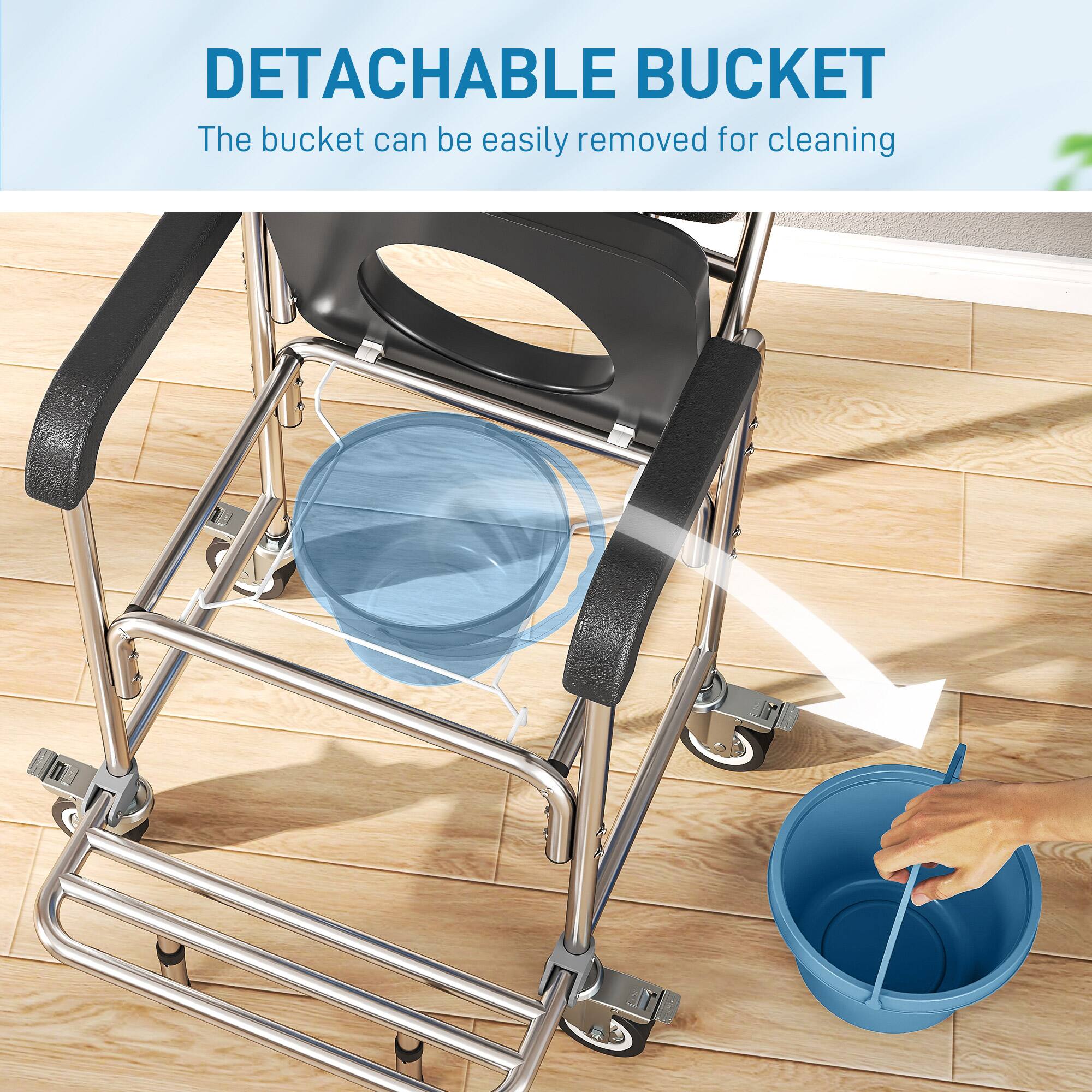 DETACHABLE BUCKET  
The bucket can be easily removed for cleaning