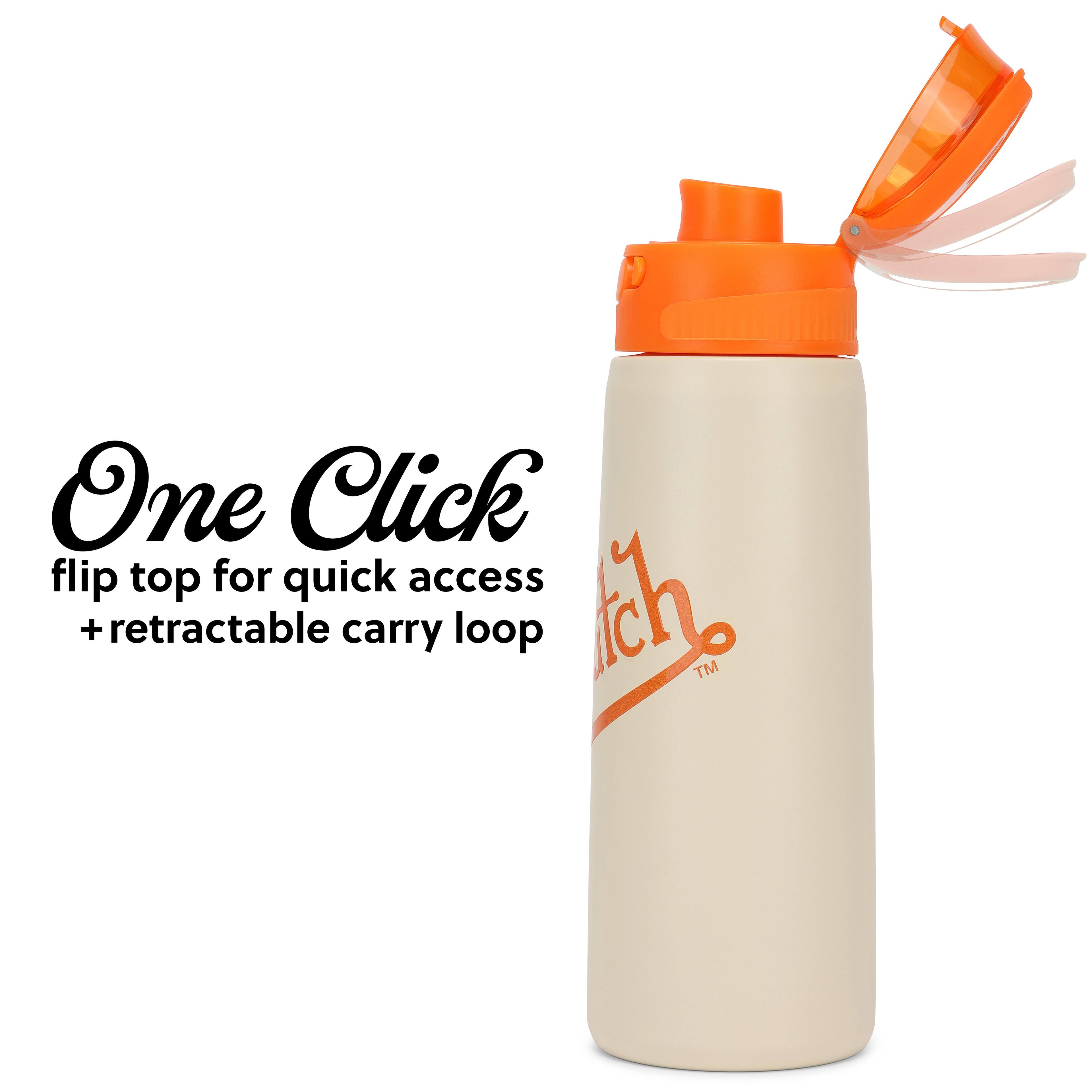 One Click flip top for quick access + retractable carry loop