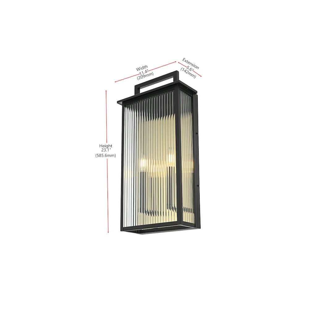 Elegant Lighting - Kannon 11.5 inch Outdoor Wall Sconce - Black price history on PriceWatchPro