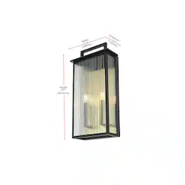 Elegant Lighting - Kannon 11.5 inch Outdoor Wall Sconce - Black
