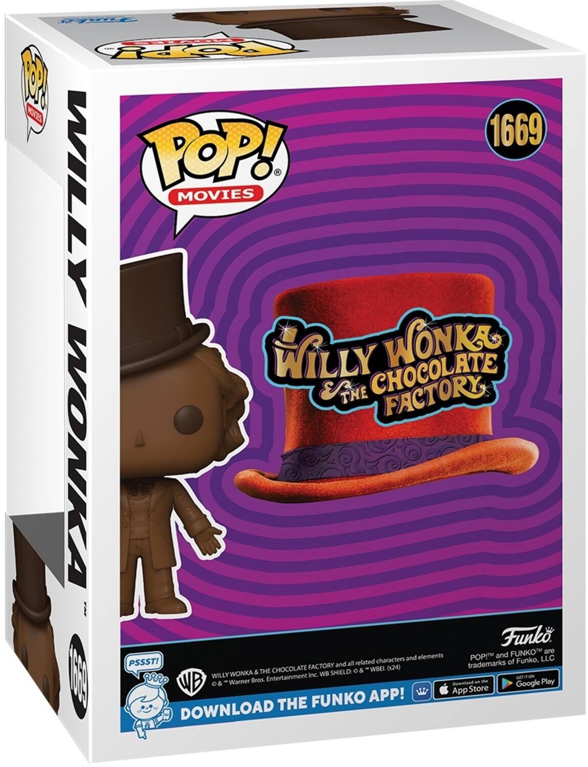 POP! MOVIES, WILLY WONKA & THE CHOCOLATE FACTORY, Funko, LLC, PSSST!, Warner Bros. Entertainment Inc., DOWNLOAD THE FUNKO APP!, App Store, Google Play