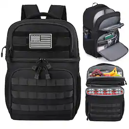 Live At Space - Lunch Backpack For Men Inspired Double Deck Cooler Insulated Leakproof Rfid Lunchbox Work - Default