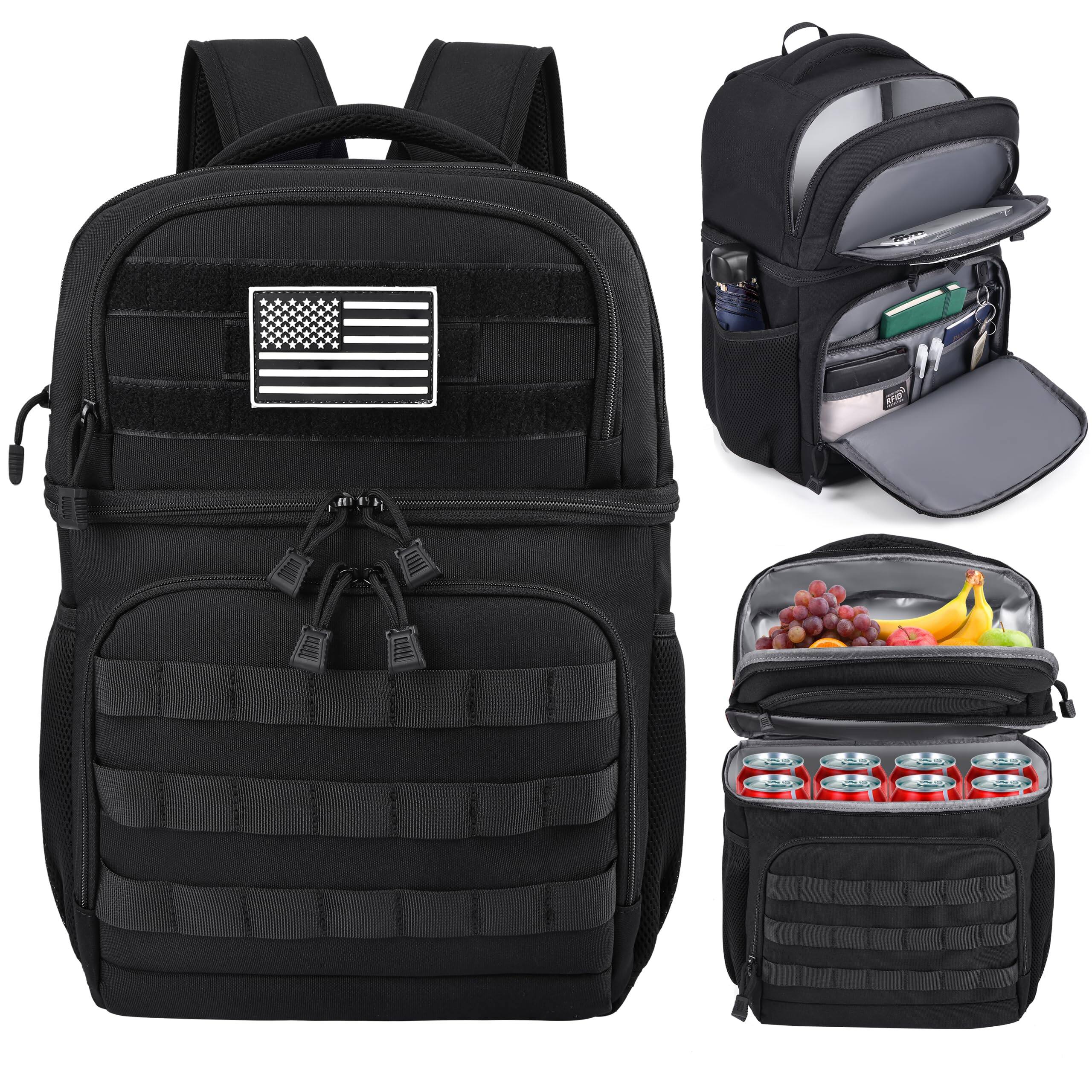 Front. Live At Space - Lunch Backpack For Men  Inspired Double Deck Cooler Insulated Leakproof Rfid Lunchbox Work - Default.