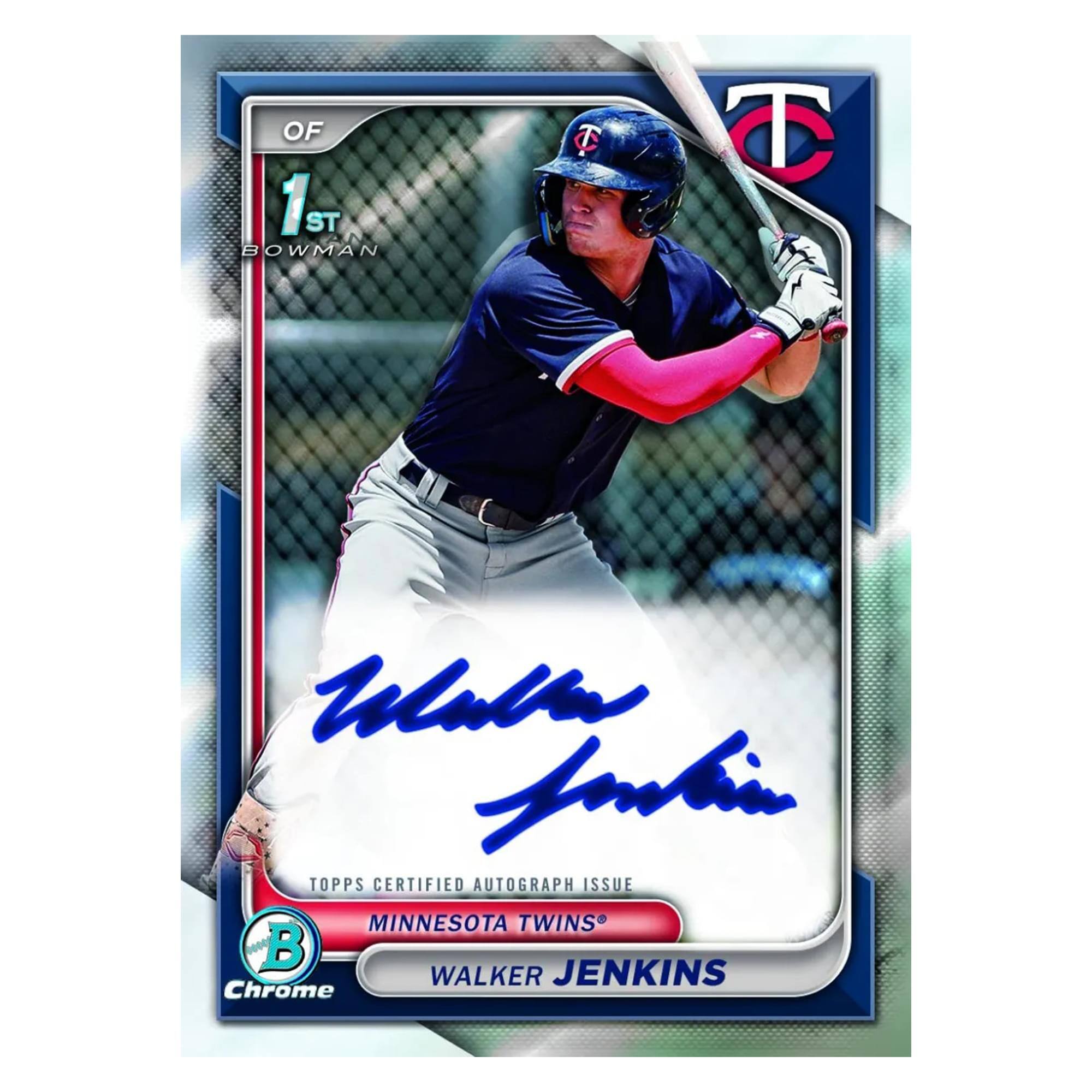 OF  
1ST BOWMAN  
TOPPS CERTIFIED AUTOGRAPH ISSUE  
MINNESOTA TWINS  
WALKER JENKINS