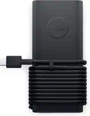 Front. Dell - 492-BDQM USB Type-C Adapter - Black - 100-240 Volts AC - 65 Watts - Possibly Black.