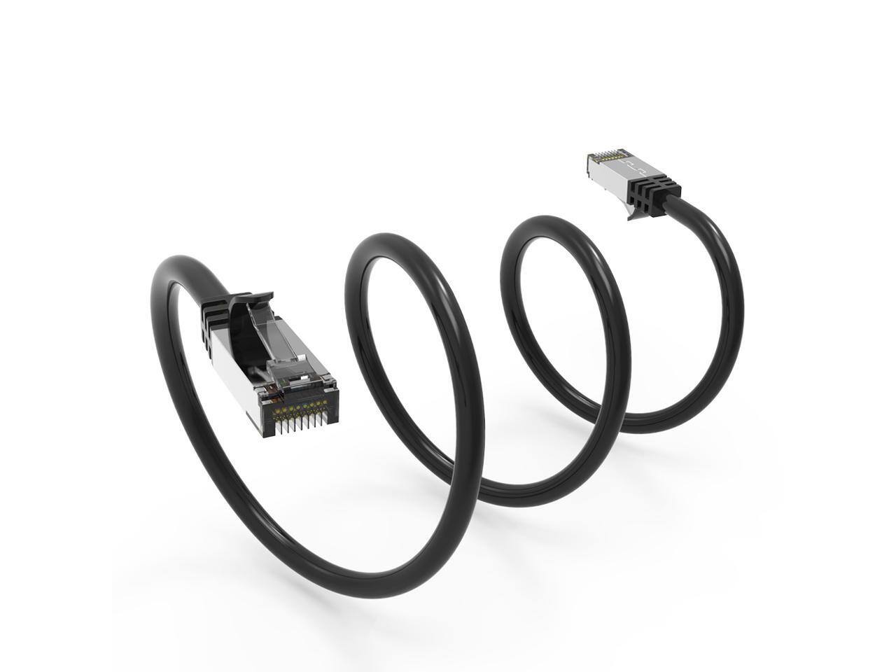 Alt View 2. Nippon Labs - Nippon Labs 60CAT8-1-26BK Cat8 Ethernet Cable 1ft - Black, 2GHz, 40G, S/FTP Shielded, 40Gbps 2000MHz, Outdoor/In-Wall.