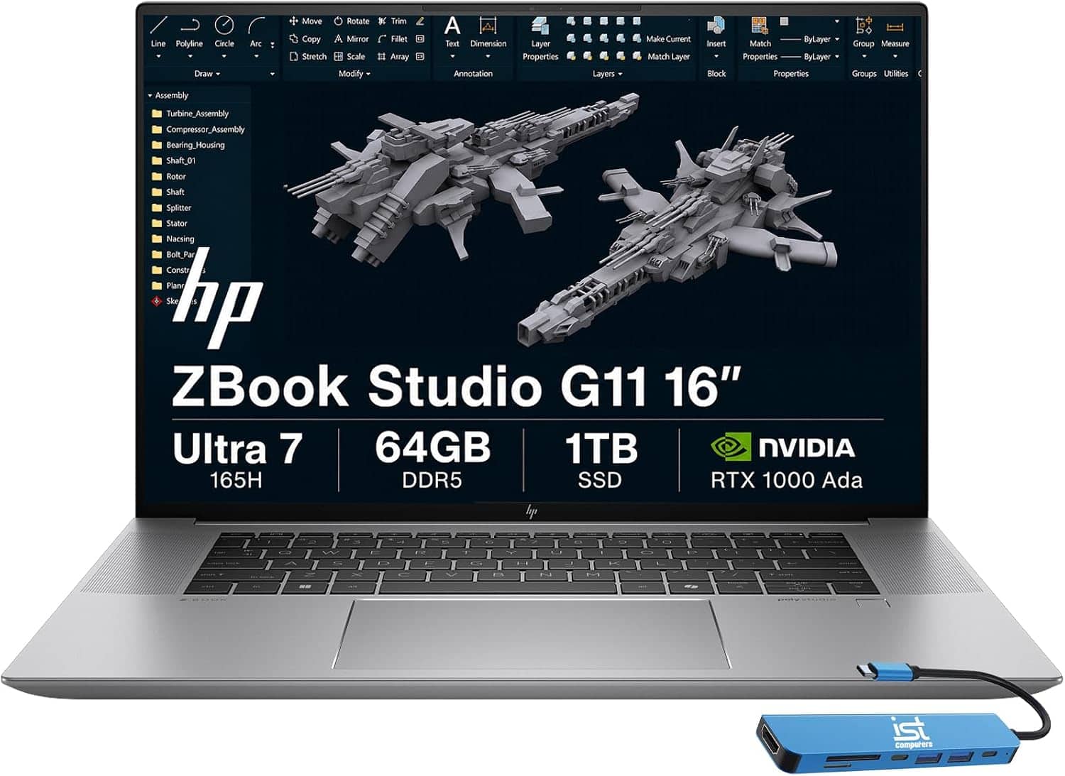 "HP - Upgraded - ZBook Studio G11 16"" FHD+ AI Workstation Laptop - NVIDIA RTX 1000Ada - Intel Core Ultra 7 165H - 64GB Memory - 1TB SSD - Sliver Gray" price history on PriceWatchPro