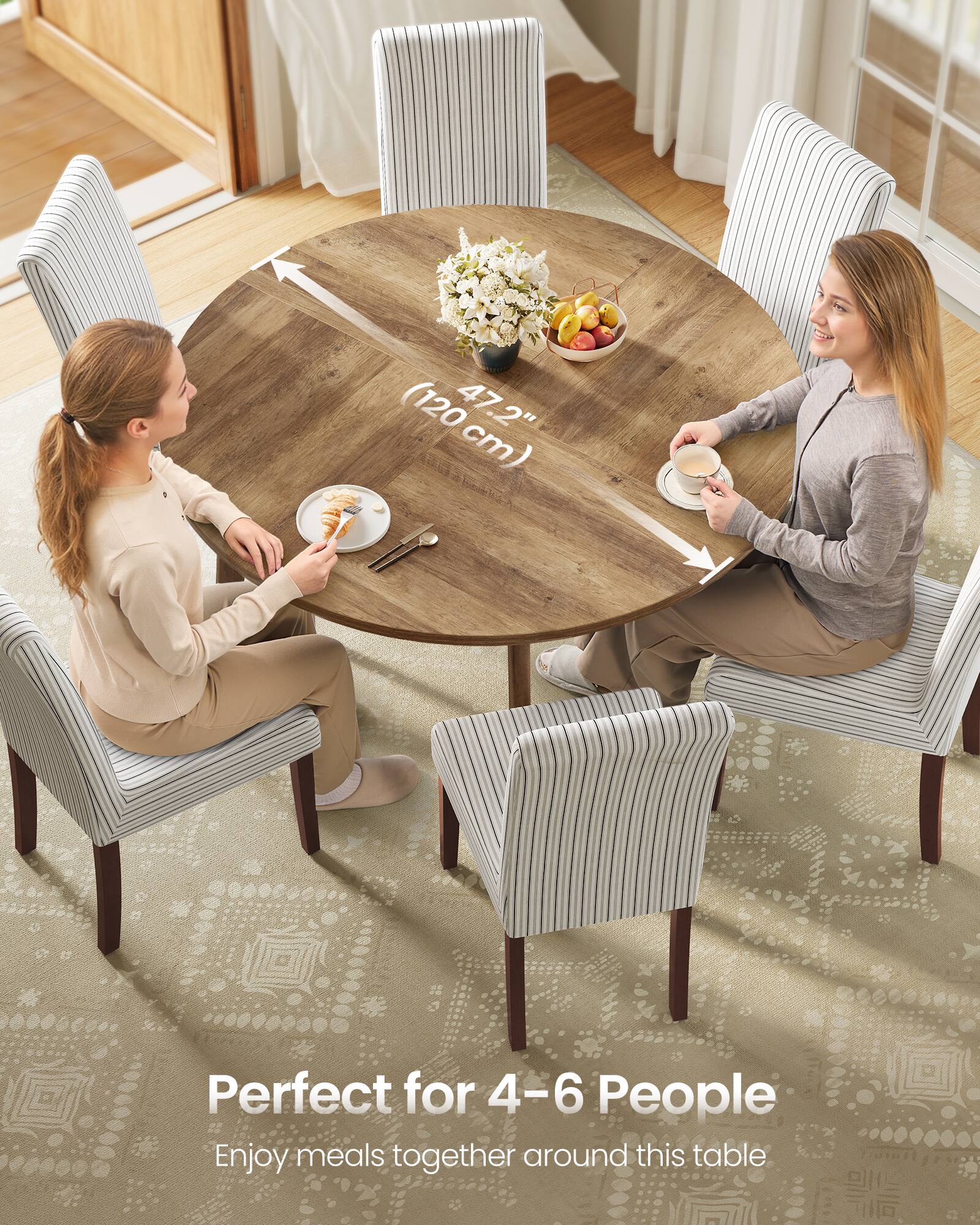 Perfect for 4-6 People  
Enjoy meals together around this table  

(120 47.2" cm)