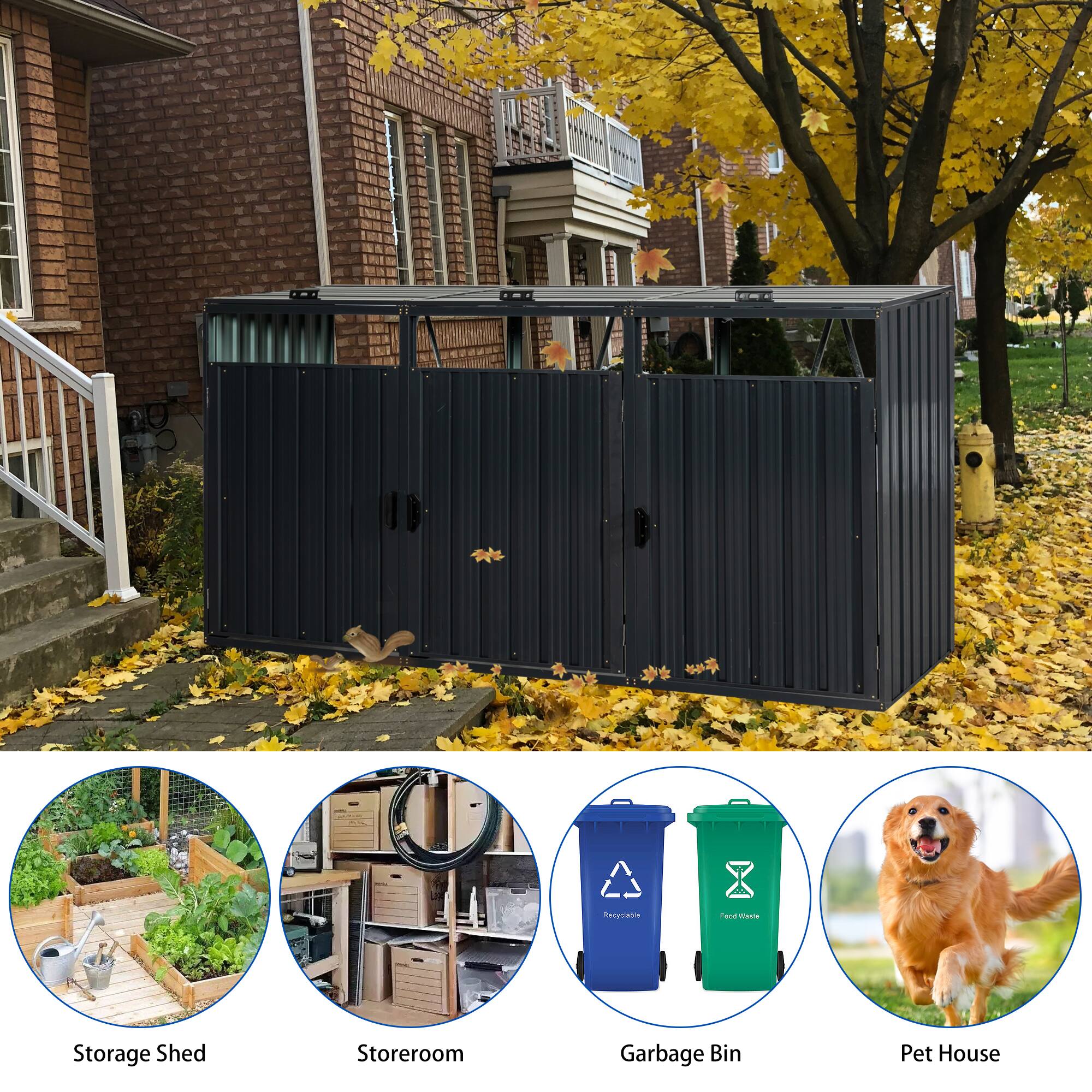 Reclate Food Waste Storage Shed Storeroom Garbage Bin Pet House