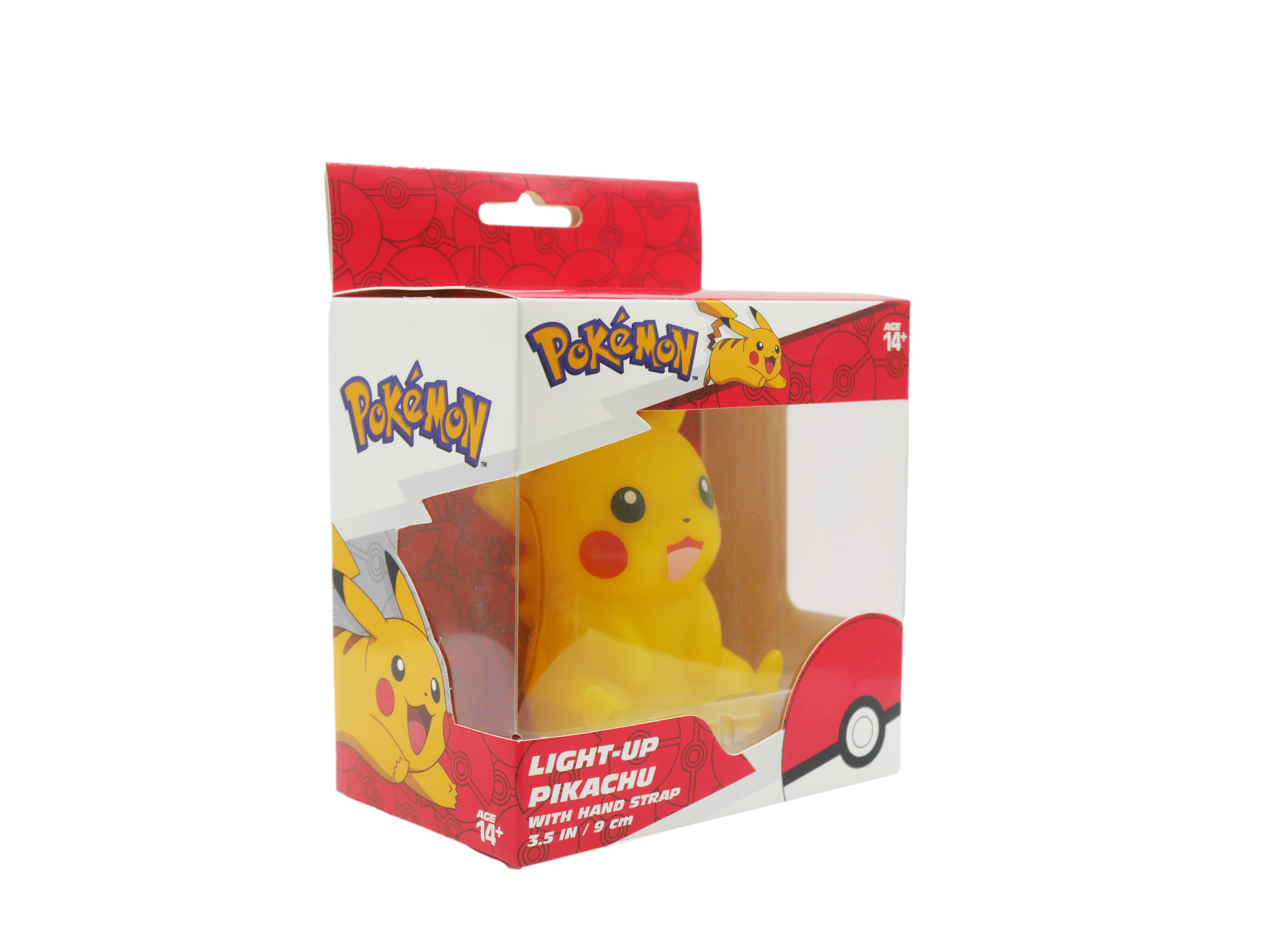 Pokémon  
Light-Up Pikachu with Hand Strap  
Age 14+  
3.5 IN / 9 CM